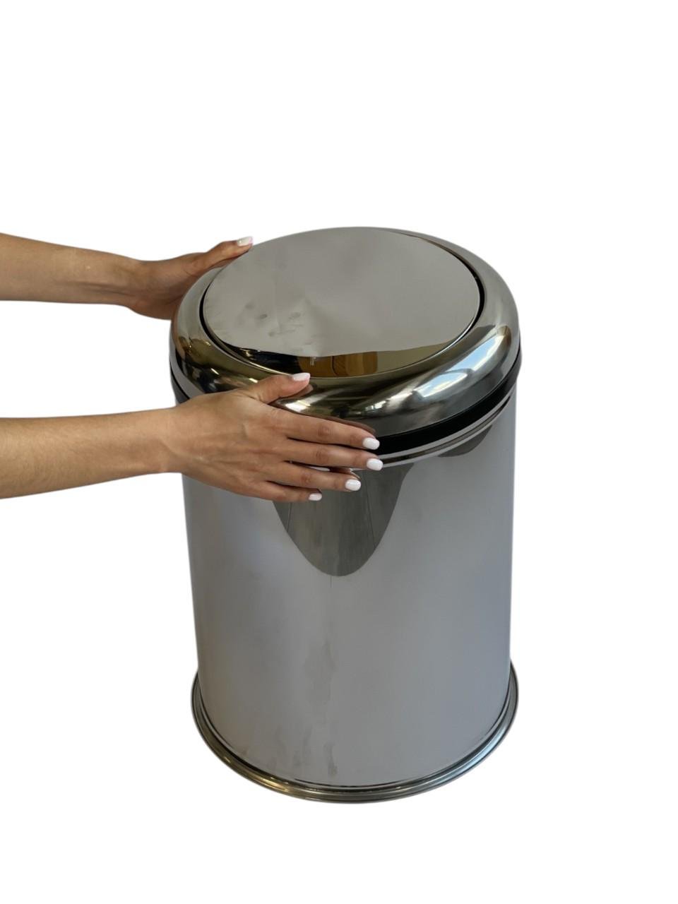 Ведро для мусора с поворотной крышкой MAXIFLOW 45 л Нержавеющая сталь (4513.0000S.430.45) - фото 3 Ведро для мусора с поворотной крышкой MAXIFLOW 45 л Нержавеющая сталь (4513.0000S.430.45) - фото 3