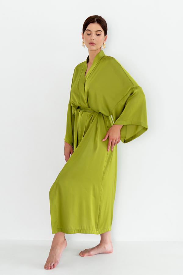 Халат шовковий Forli довгий OS Mustang (SH0035-21-04) - фото 3 Халат шовковий Forli довгий OS Mustang (SH0035-21-04) - фото 3