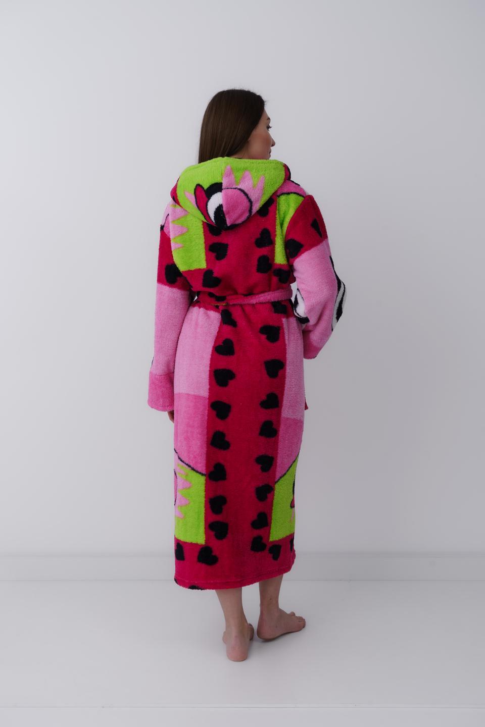 Халат жіночий UT Store Панда HT03 3XL Рожевий (24524490) - фото 2 Халат жіночий UT Store Панда HT03 3XL Рожевий (24524490) - фото 2