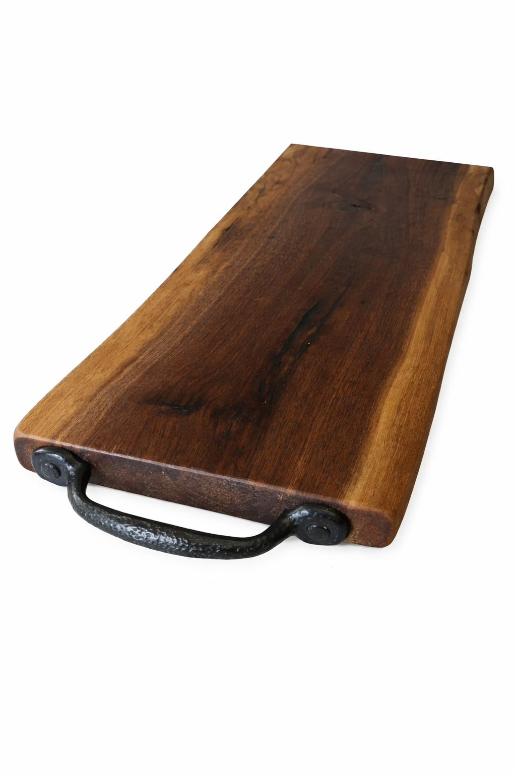 Доска деревянная сервировочная из цельного куска дерева с ручками 75х30х4,5 Коричневый (DS46372)