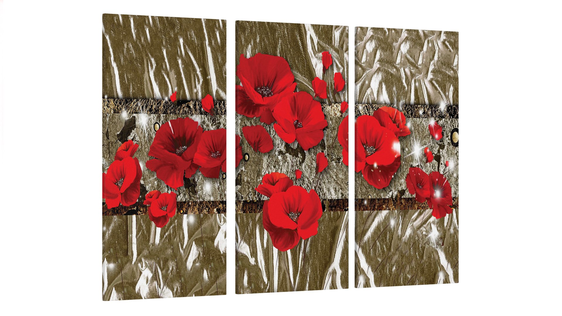 Картина модульная Абстракция Цветы (Art-225_XXL)