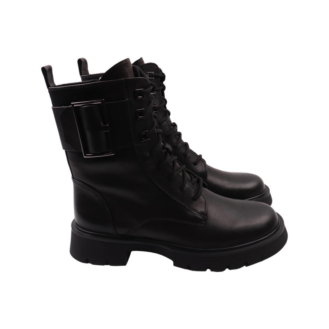 Ботинки женские Molka из кожи р. 36 Черный (195-22DHC)