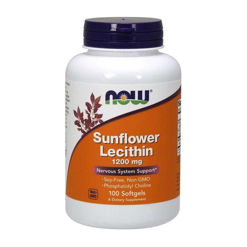 Лецитин Соняшниковий 1200 мг Now Foods 1200 mg 100 softgels • Краща ...