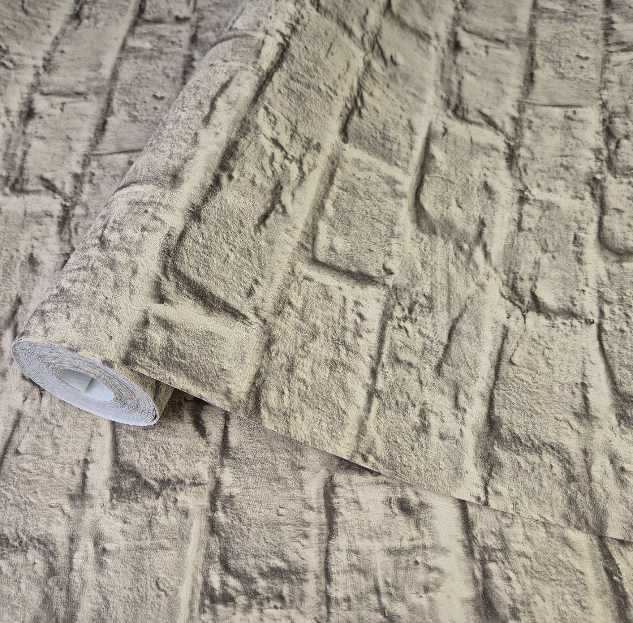 Обои виниловые Marburg Loft Superior 1034119 под кирпич для спальни/гостиной 1,06x10 м Песочный (1034119)