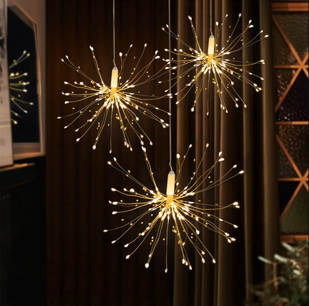 Гирлянда-фейерверк светодиодная Springos 3D 100 LED 220 Вт Warm White (8916795)