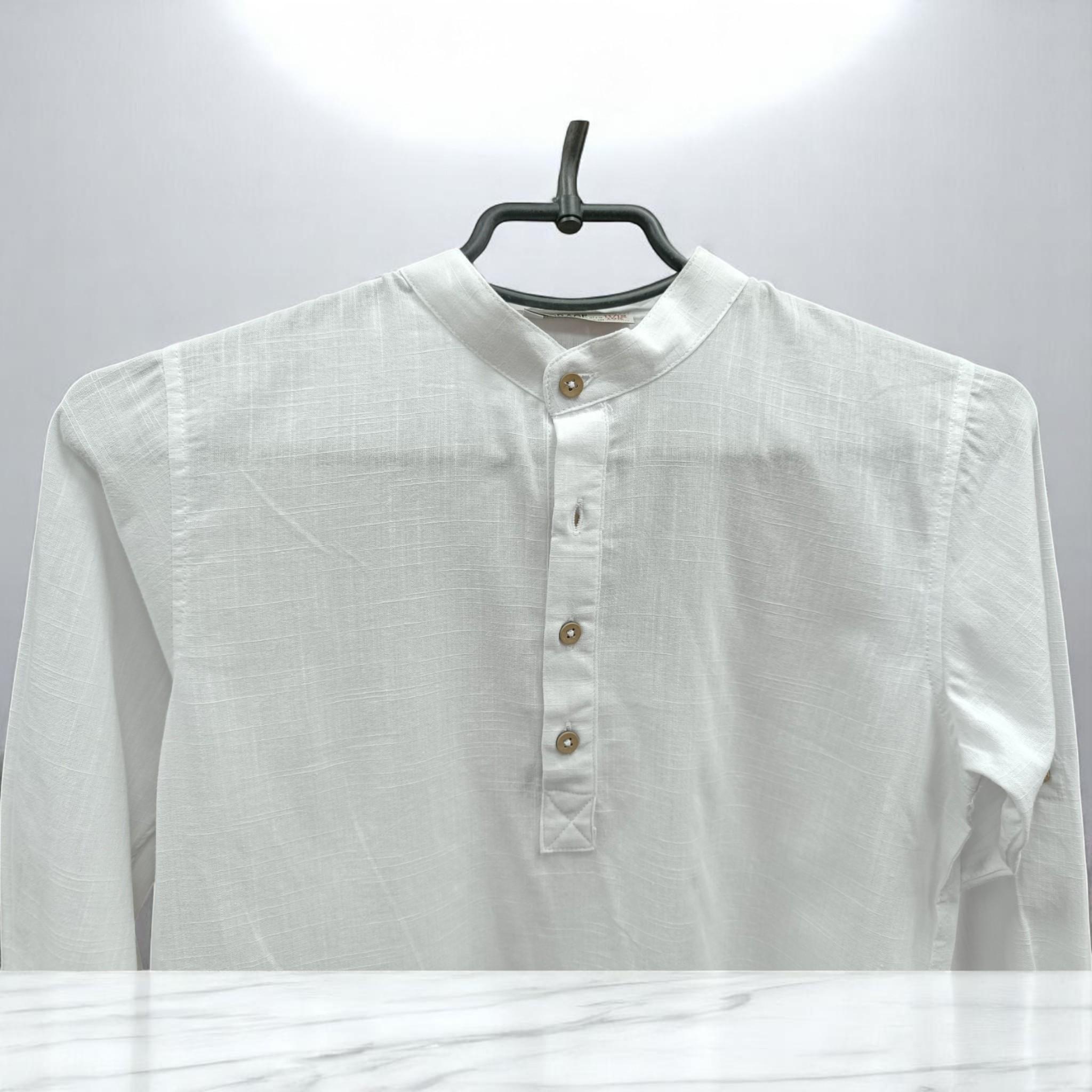 Сорочка для хлопчика Woorage 5402 лляна довгий рукав 134 см White (B_5402White/134) - фото 5