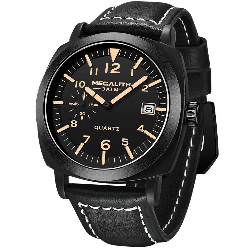 Часы наручные мужские MegaLith Panerai Black (7718)