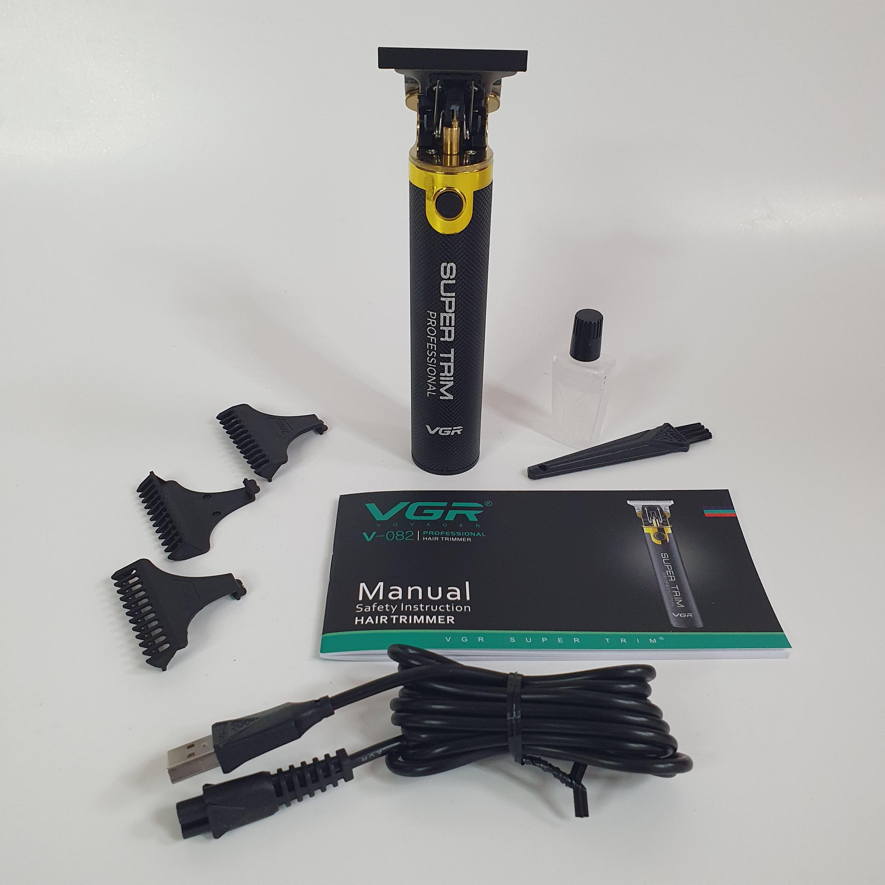 Машинка-триммер VGR профессиональная аккумуляторная для стрижки волос бороды и усов (V-082)