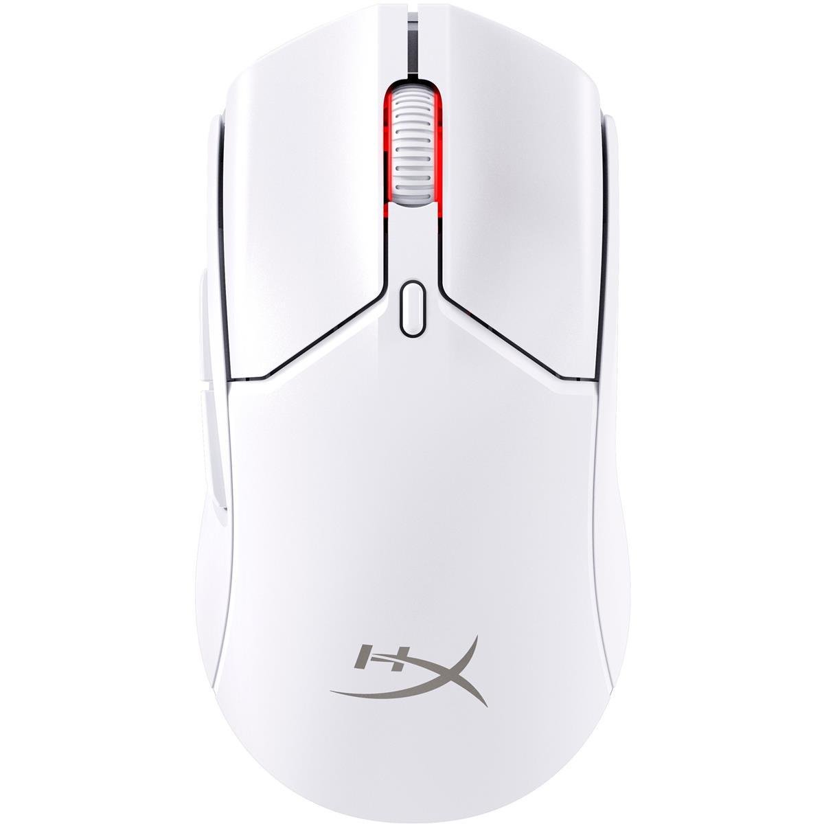 Мишка комп'ютерна ігрова HyperX Pulsefire Haste 2 Mini бездротова з RGB-підсвічуванням вбудованою пам'яттю 26000 dpi Білий (629410)