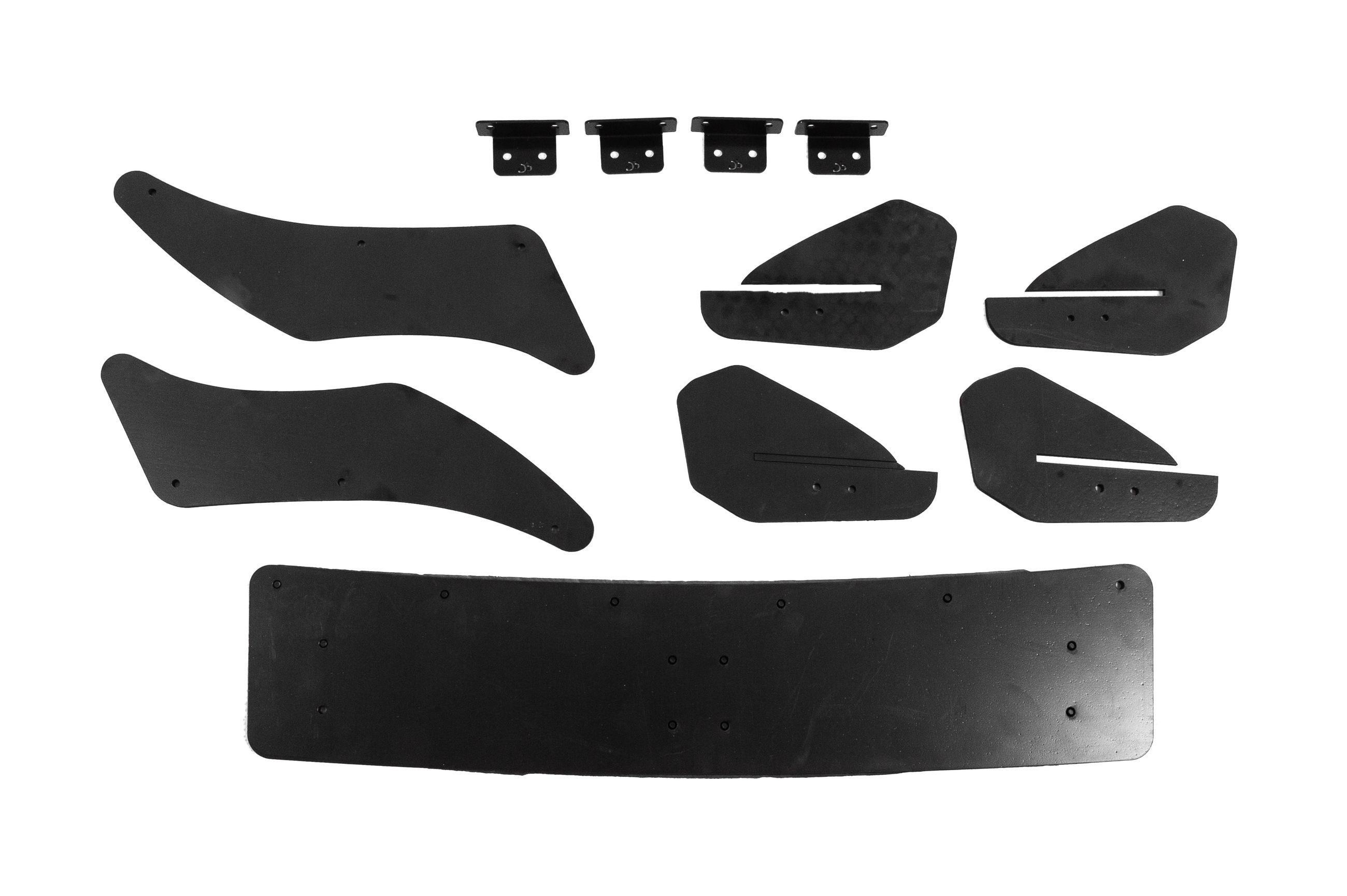 Диффузор задний DPT V-4 для R/R-Line 2012-2019 DPT для Volkswagen Golf 7/E-Golf ABS-пластик Черный матовый (130635)