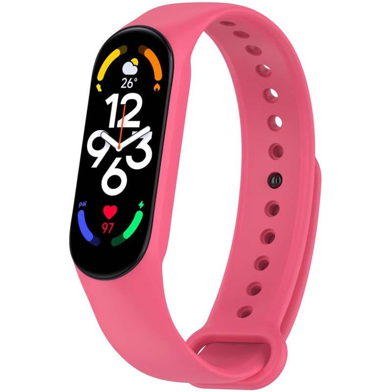 Ремінець силіконовий для Xiaomi Mi Band 7/6/5/4/3 Малиновий/Dragon Fruit (00000077052_6)