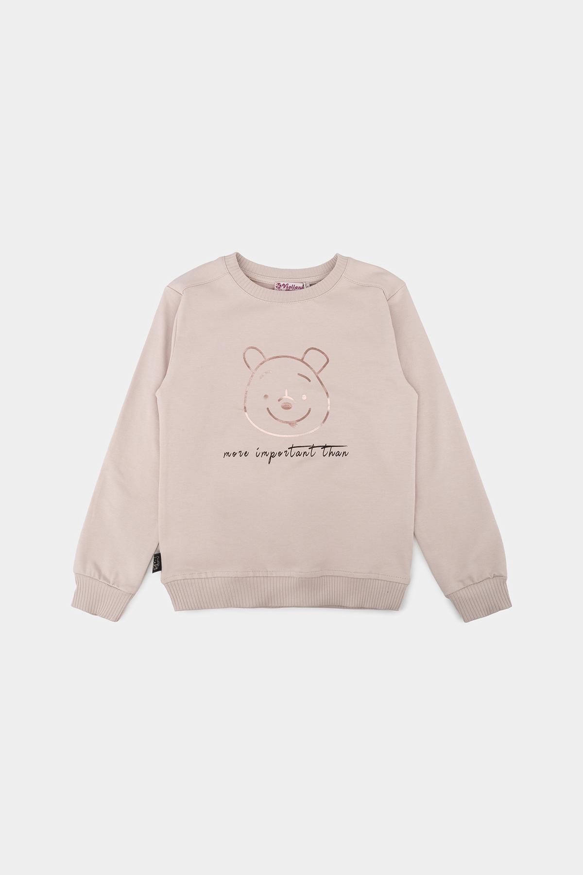 Свитшот для девочки ЦБ-00231875 98 см Пудровый (28575628)