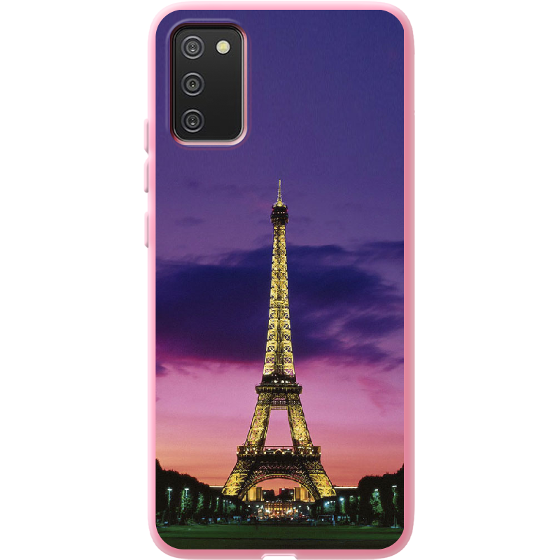 Чехол BoxFace Samsung A025 Galaxy A02S Полночь в Париже Розовый силикон (41511-up964-41676)