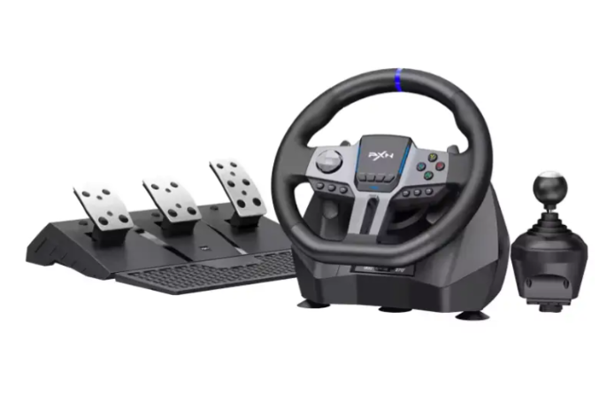 Руль PXN V9 GEN2 с педалями и коробкой передач для PS4/PS3/Xbox X/S/PC