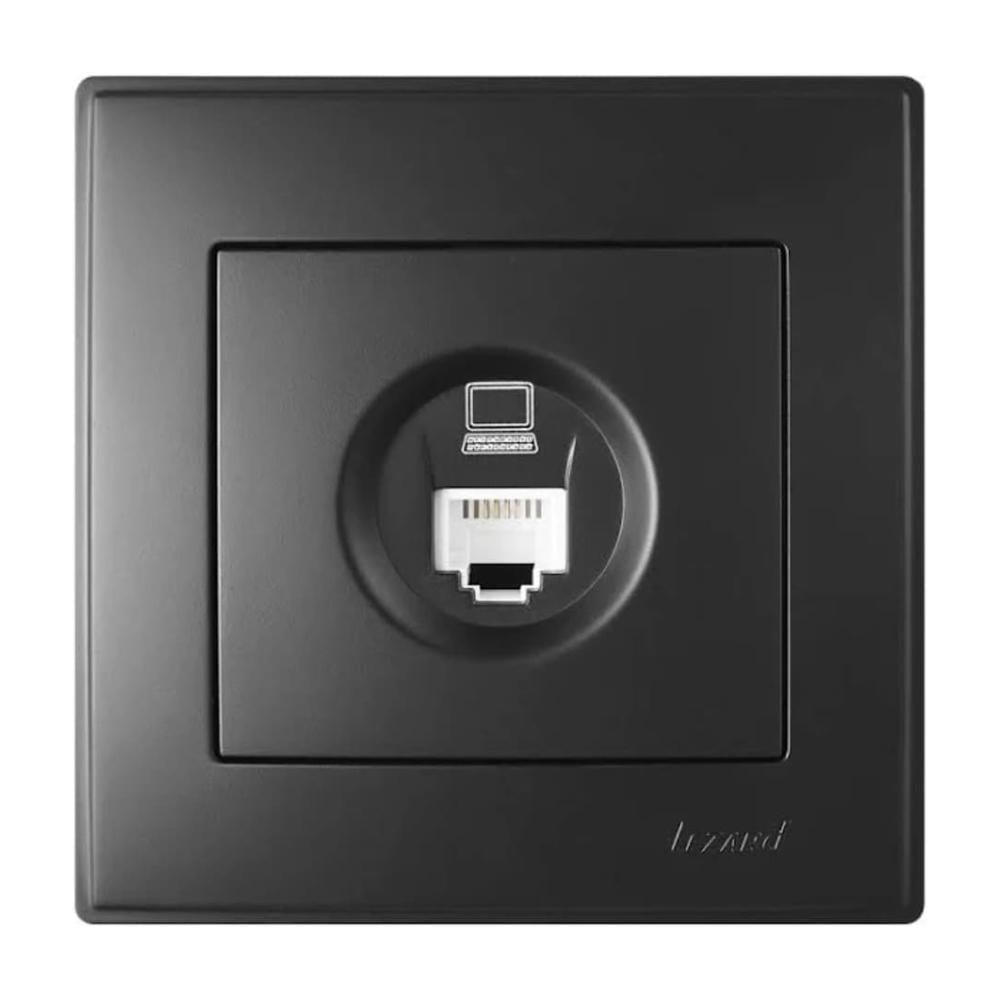 Розетка комп'ютерна Lezard Lesya Антрацитовий