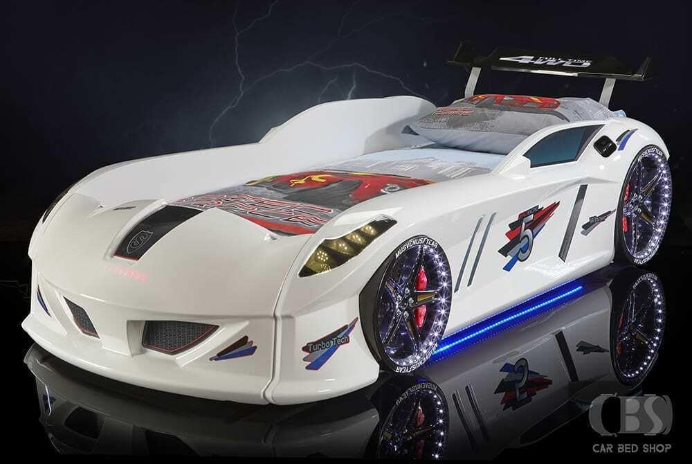 Кровать с подсветкой Ягуар Speedy boy Белый (14081652) - фото 2 Кровать с подсветкой Ягуар Speedy boy Белый (14081652) - фото 2