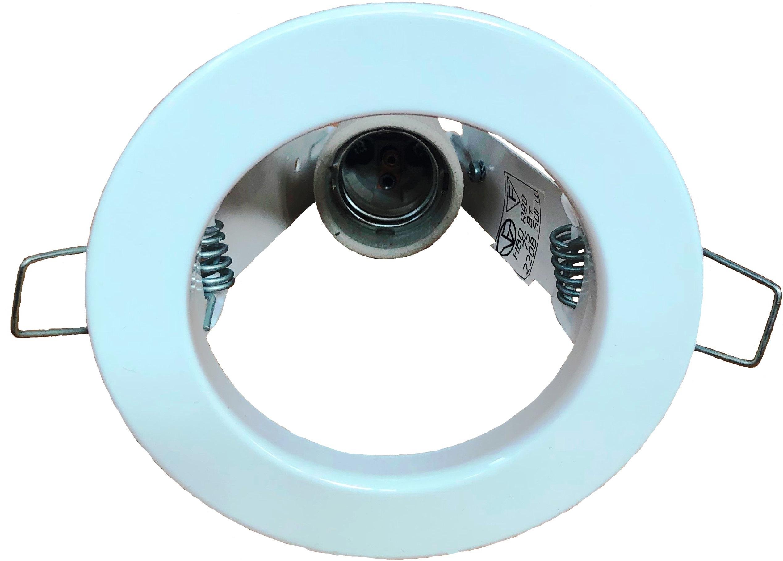 Світильник точковий вбудований стельовий R80 E27 Білий