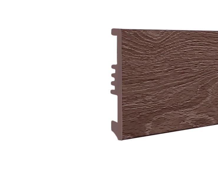 Плинтус дюрополимерный 12х80 мм Темно-серое дерево (8012Р-14133-12)