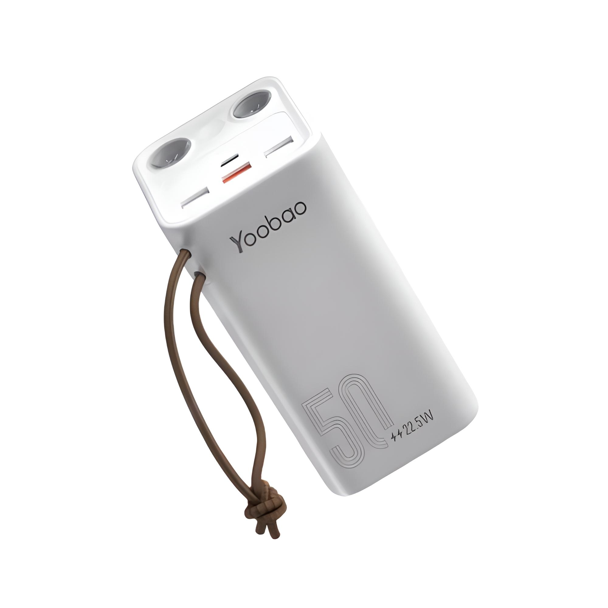Портативний акумулятор Yoobao H5 50000 mAh SCP 22.5W/PD20W Білий (753645/1 kmt) - фото 1 Портативний акумулятор Yoobao H5 50000 mAh SCP 22.5W/PD20W Білий (753645/1 kmt) - фото 1