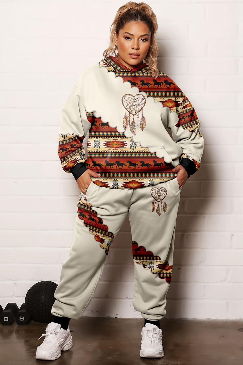 Спортивний костюм жіночий Ацтек батал 4XL Білий (200118)