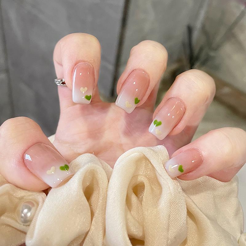 Накладные ногти с клеем Bananahall LK13264 24 шт. Бежевый (A9876)