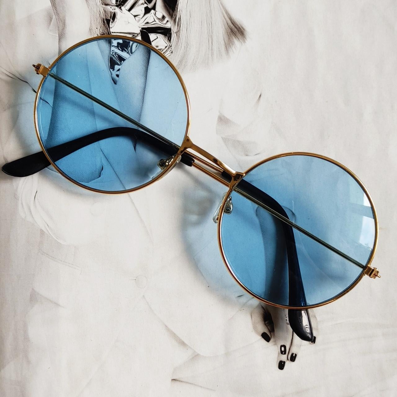 Солнцезащитные очки тишейды с цветной линзой Голубой