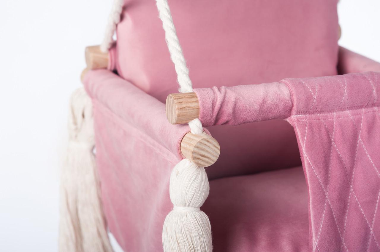 Підвісна гойдалка Lite Zoo для будинку до 60 кг 40х40х30 см Молочний шоколад - фото 3 Підвісна гойдалка Lite Zoo для будинку до 60 кг 40х40х30 см Молочний шоколад - фото 3