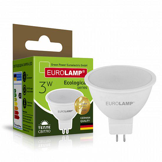 Светодиодная лампа рефлекторная Eurolamp LED-SMD-03533(P) 3W 220V 260 lm 3000K GU5.3 50х54 мм (4260484996442) - фото 2 Светодиодная лампа рефлекторная Eurolamp LED-SMD-03533(P) 3W 220V 260 lm 3000K GU5.3 50х54 мм (4260484996442) - фото 2