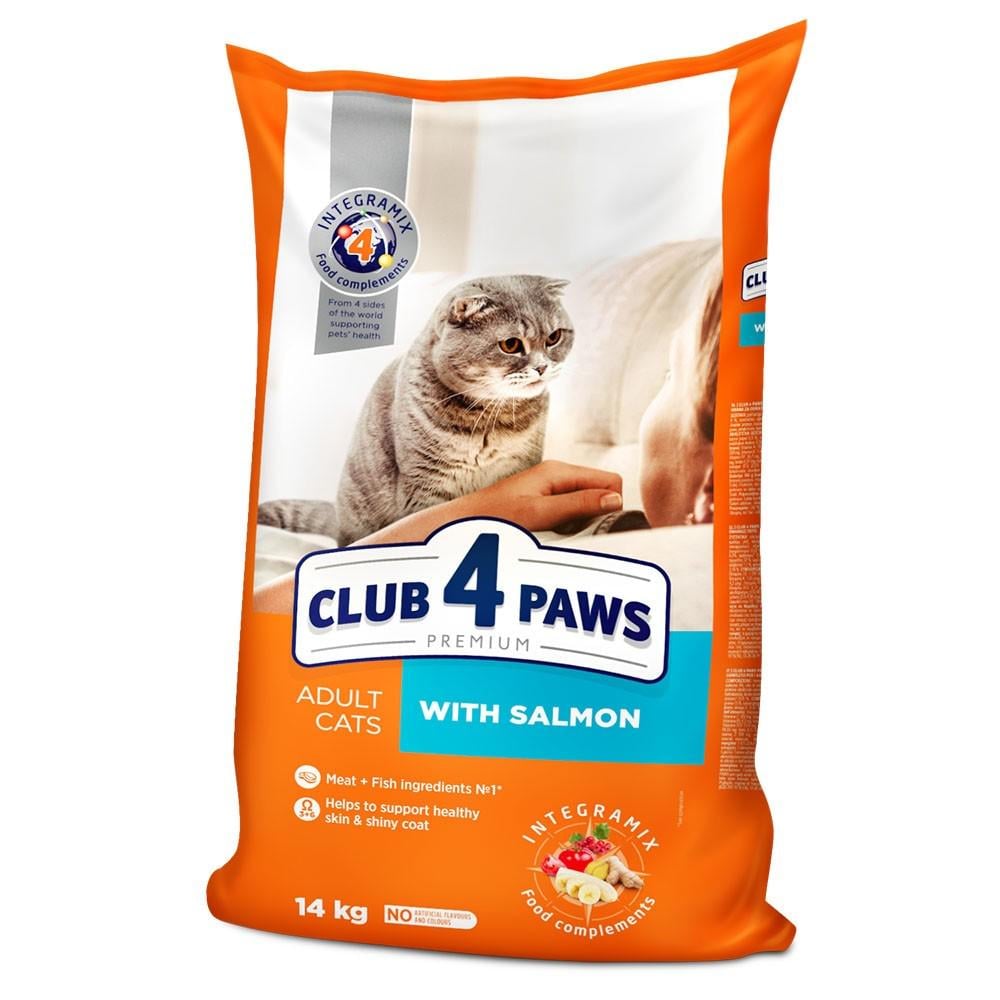 Сухий корм для дорослих кішок Club 4 Paws Salmon з лососем 14 кг (4820083909238) - фото 1