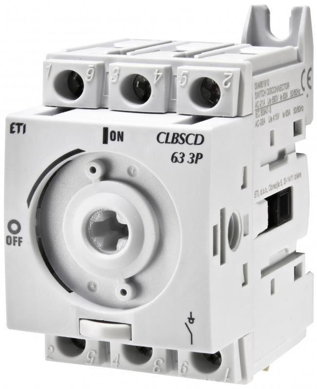 Вимикач навантаження ETI CLBSCD 63 3Р 63A без рукоятки (4661910)