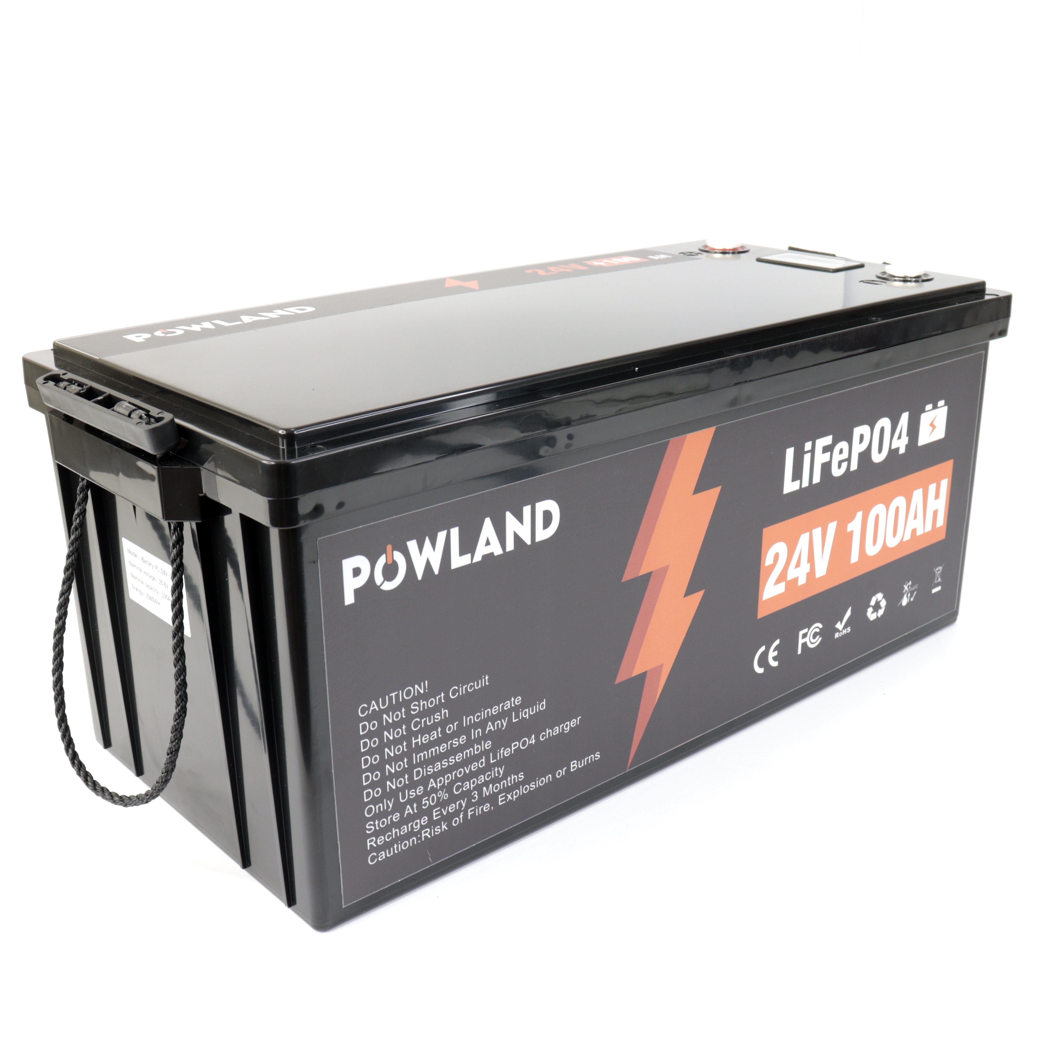 Акумулятор Powland LiFePO4 IBattery PL-24V-100Ah BMS з дисплеєм (060106)