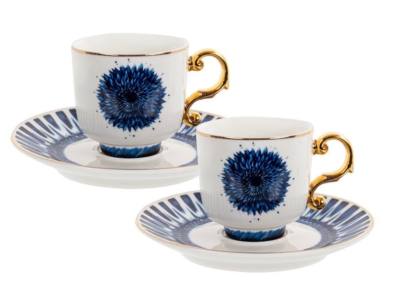 Набір кавових чашок порцелянових з блюдцем Lefard Абстракція 100 мл Білий (925-055) Набір кавових чашок порцелянових з блюдцем Lefard Абстракція 100 мл Білий (925-055)