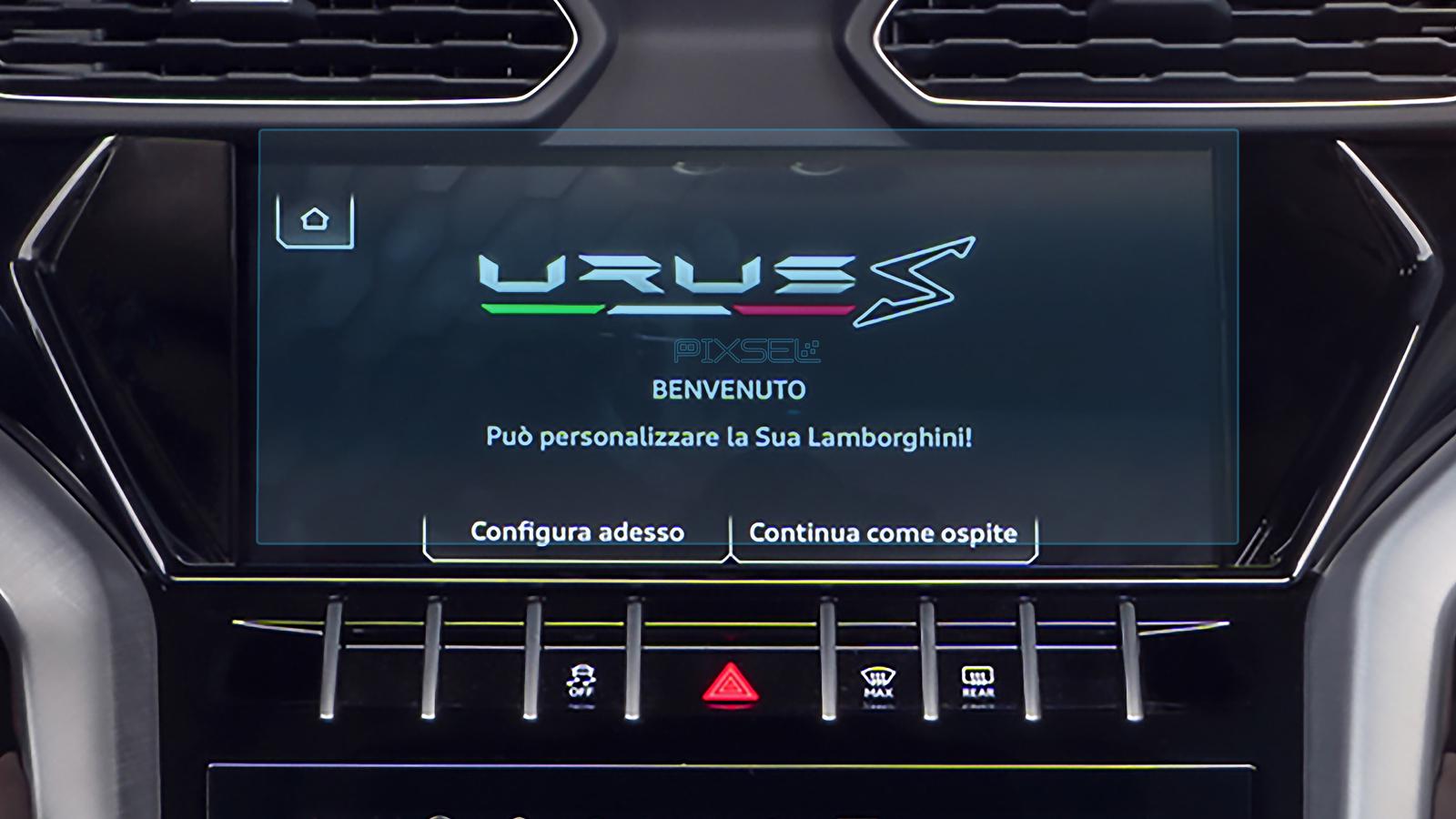 Защитное стекло Pixsel гибридное матовое на монитор Lamborghini URUS 10,2" 2018