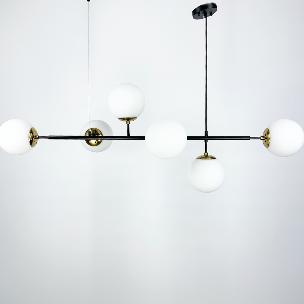 Люстра с фурнитурой латунь крепление в двух точках Черный (SGJ 7/6 BK+GD) - фото 1 Люстра с фурнитурой латунь крепление в двух точках Черный (SGJ 7/6 BK+GD) - фото 1