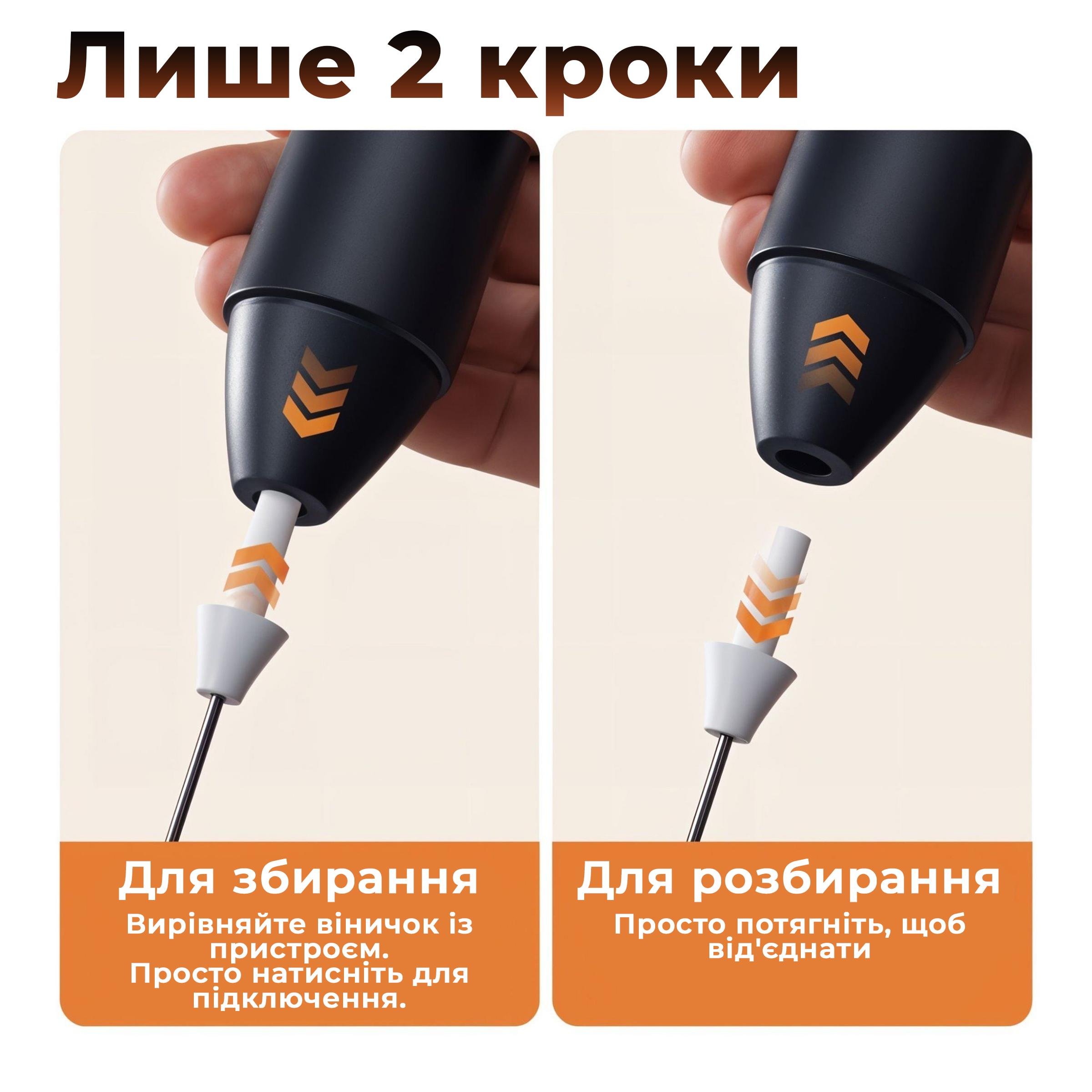 Капучінатор ручний Kayfovo XYZ-1 спінювач молока Білий (29233) - фото 7