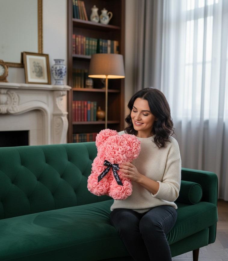 Подарочный мишка в коробке из роз Teddy Flower 25 см Нежно-розовый (2104618700) - фото 5 Подарочный мишка в коробке из роз Teddy Flower 25 см Нежно-розовый (2104618700) - фото 5