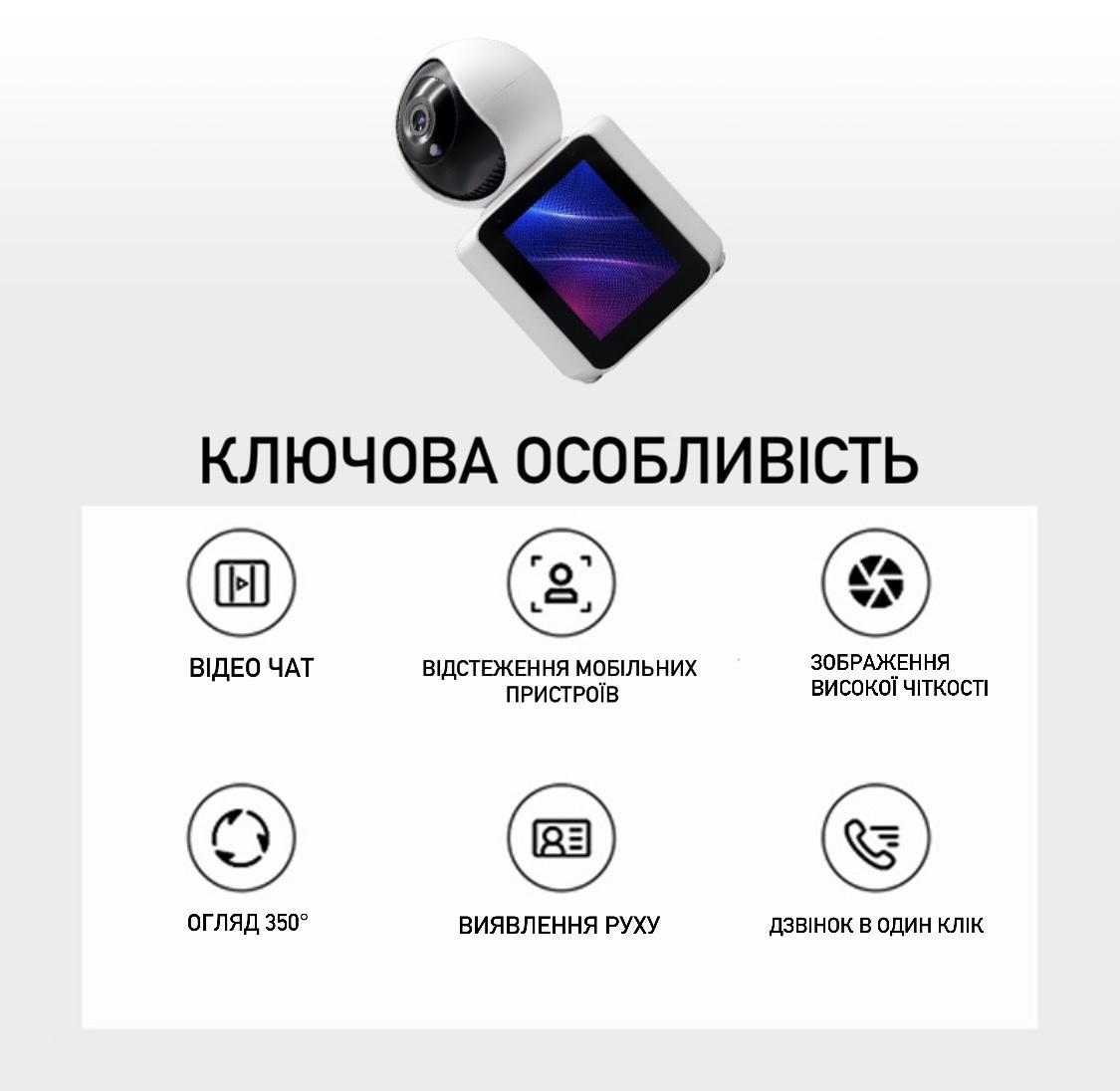 Видеоняня поворотная Anjia C30 WiFi 1920x1080P с двухсторонней связью внутренняя камера 350° 2,8” - фото 7