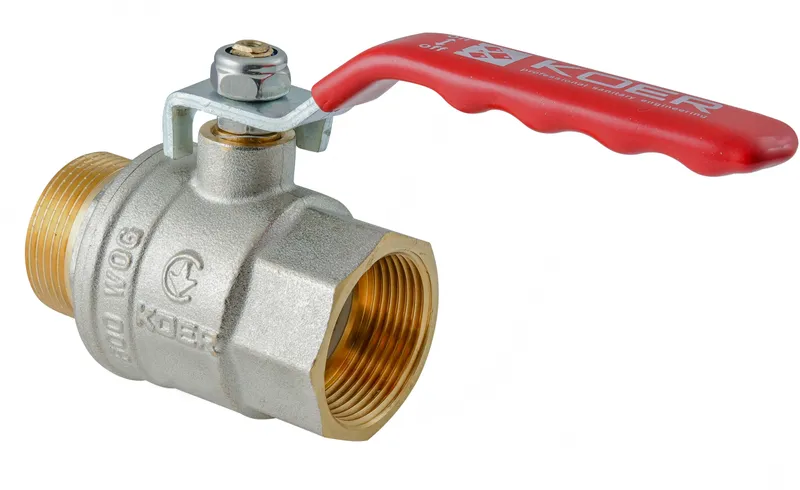 Кран кульовий ГШВ KOER EXTREME KE.215-50 2 FM ручка важіль Червоний (KR5755)