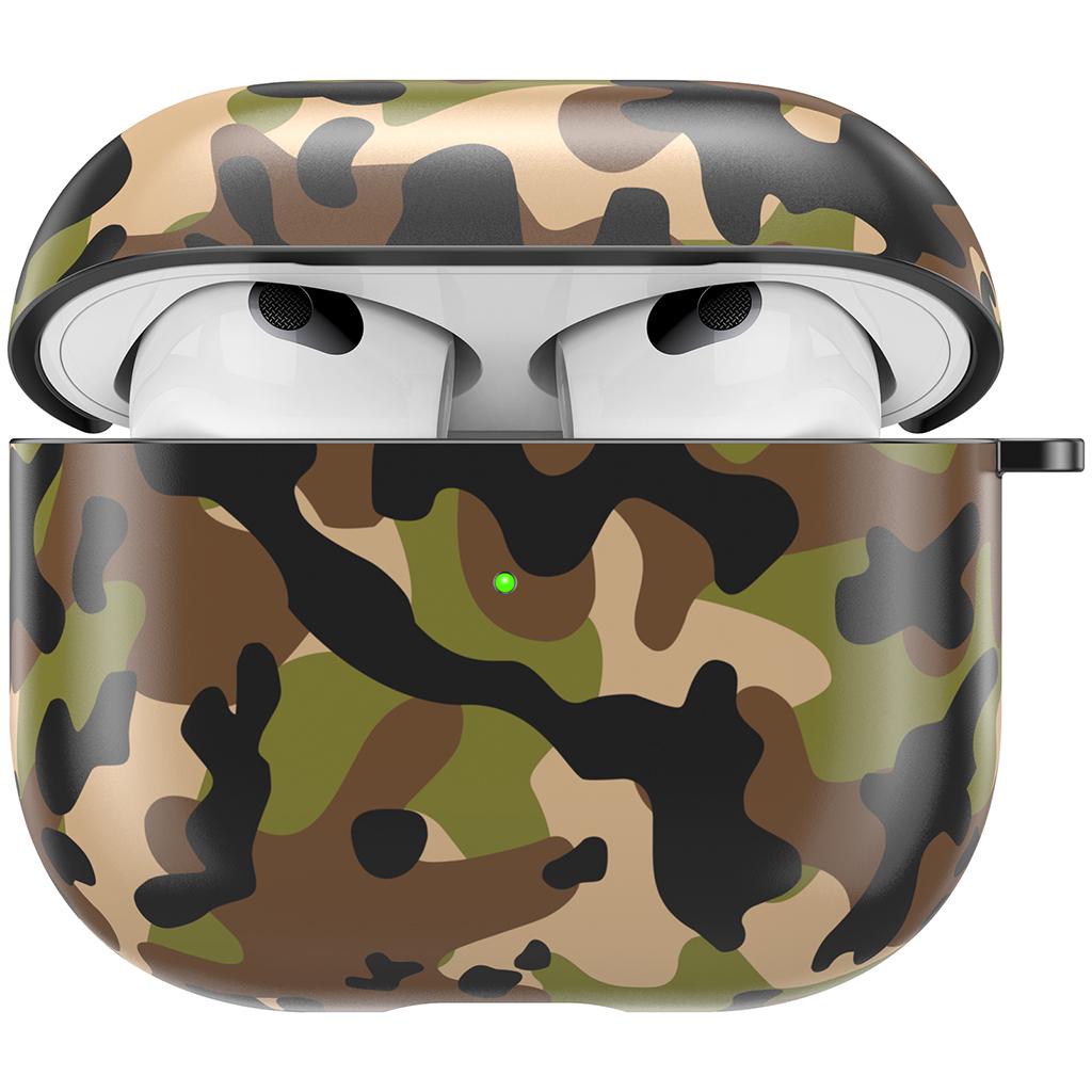 Чехол для Apple Airpods 3 с карабином камуфляж Хаки