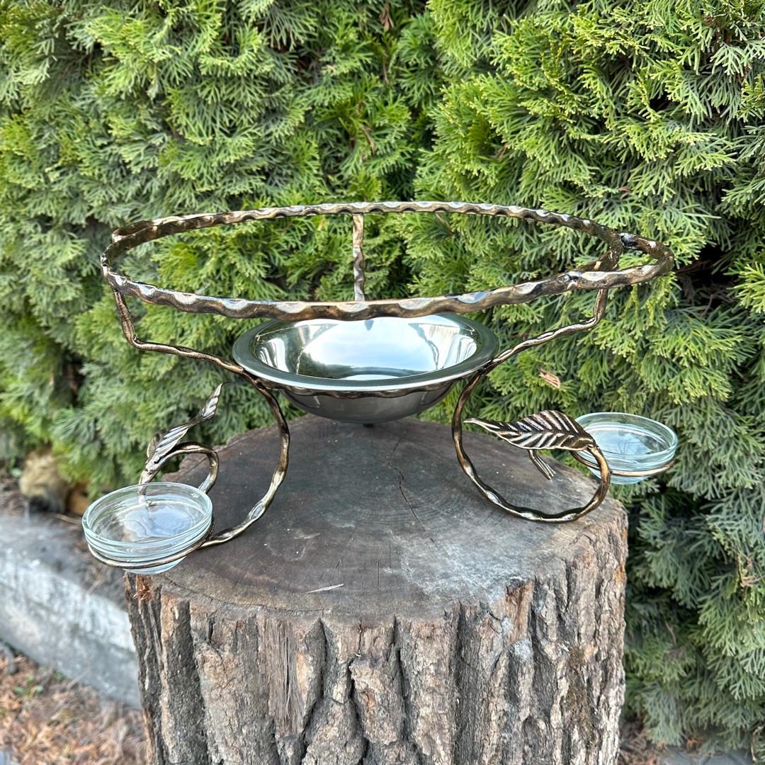 Садж для м'яса Metalzavod 36см з 3 соусницями 42х41х35 см (SADG-36-3S) - фото 4