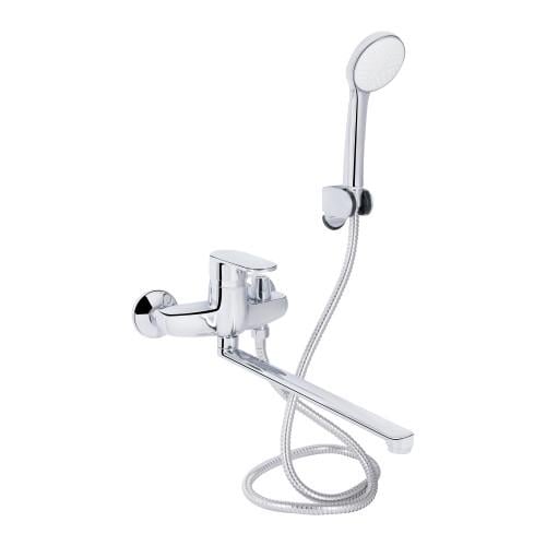 Змішувач для ванни Lidz Tani 0051 з поворотним виливом та душовою гарнітурою k40 Chrome (LDTAN0051CRM44961)