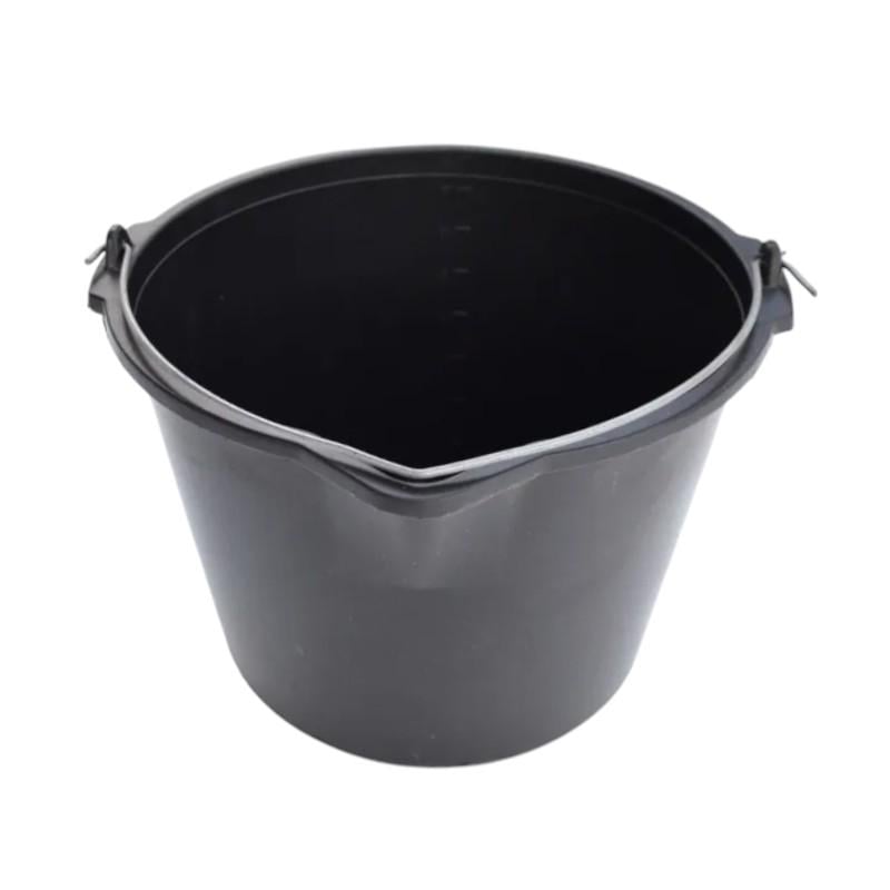 Ведро строительное с носиком и мерной шкалой 8 л Черный (25355132) - фото 1 Ведро строительное с носиком и мерной шкалой 8 л Черный (25355132) - фото 1