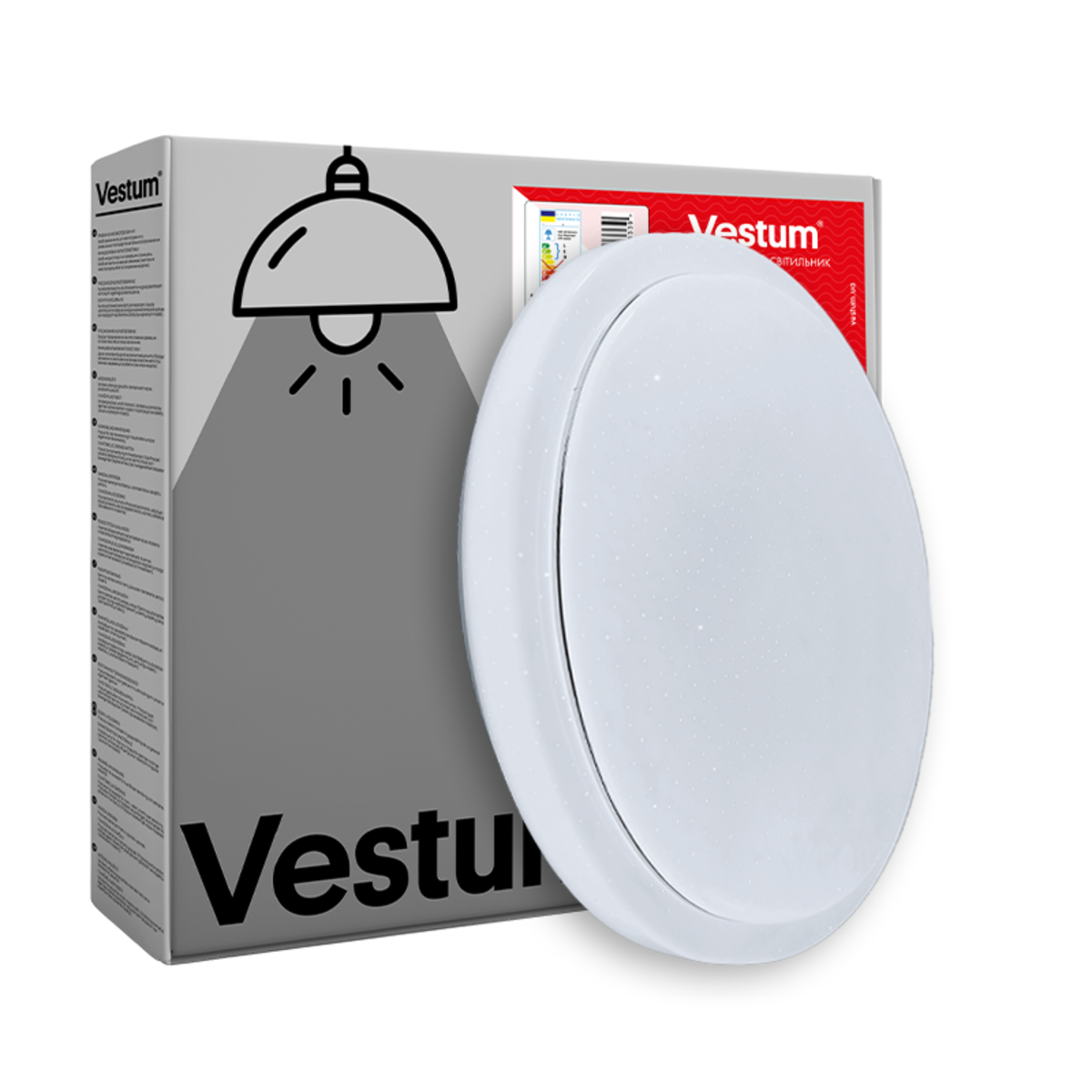 Потолочный светильник Vestum RONDO звездное небо 20W 4000К 325х55 мм