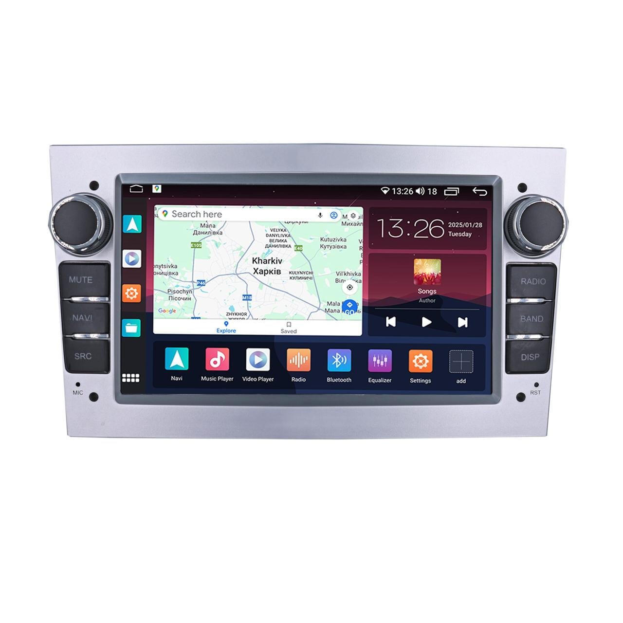 Автомагнітола серії QIV Q2 Opel 7 дюймів 4/32 Silver (7 дюймів QLED 8core 7862 4/32 4G CarPlay/Android
