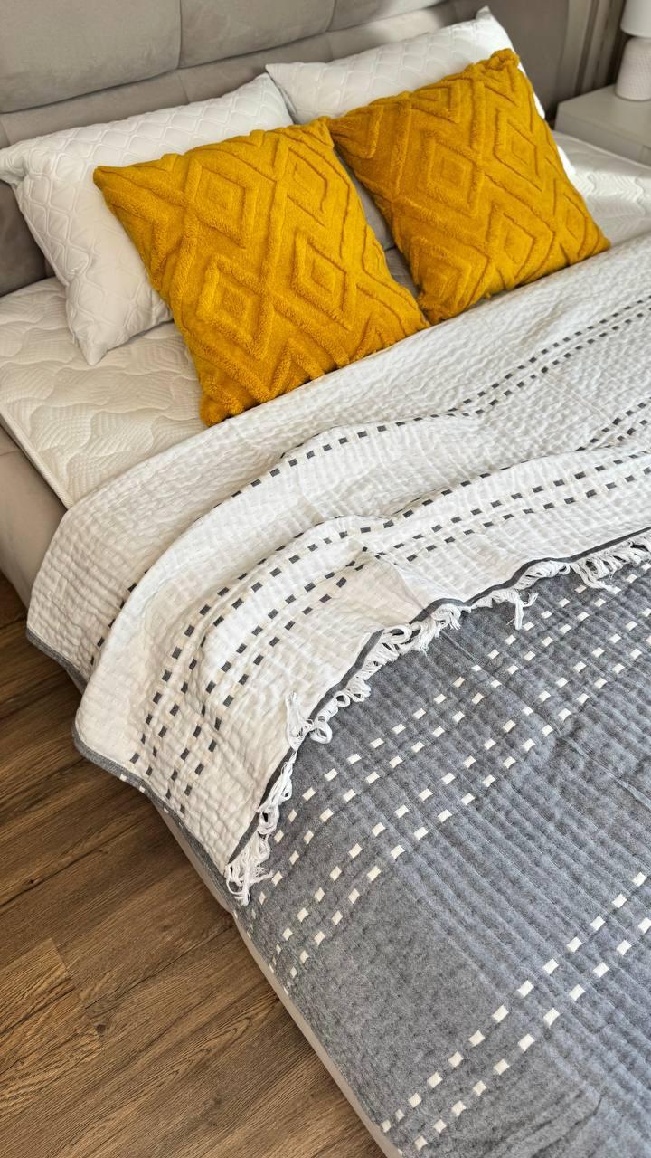 Покрывало муслиновое 200х230 см Серый (Д-muslin25-009-02) - фото 3 Покрывало муслиновое 200х230 см Серый (Д-muslin25-009-02) - фото 3