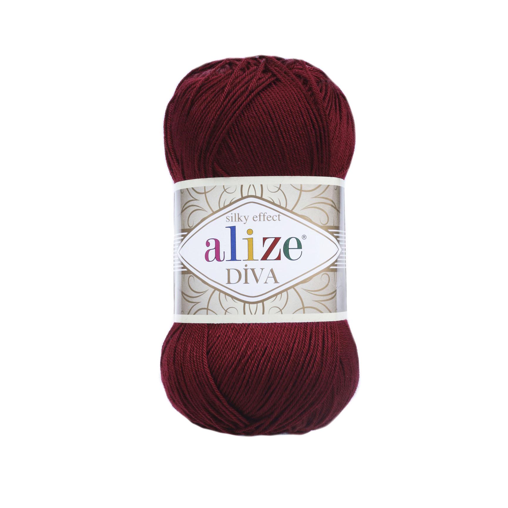 Пряжа Alize Diva 57 Bordeaux