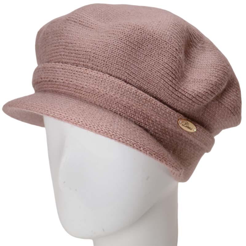 Шапка женская зимняя Lirus Дороти с козырьком шерстяная на флисовой подкладке One size Пудровый (131736) - фото 1