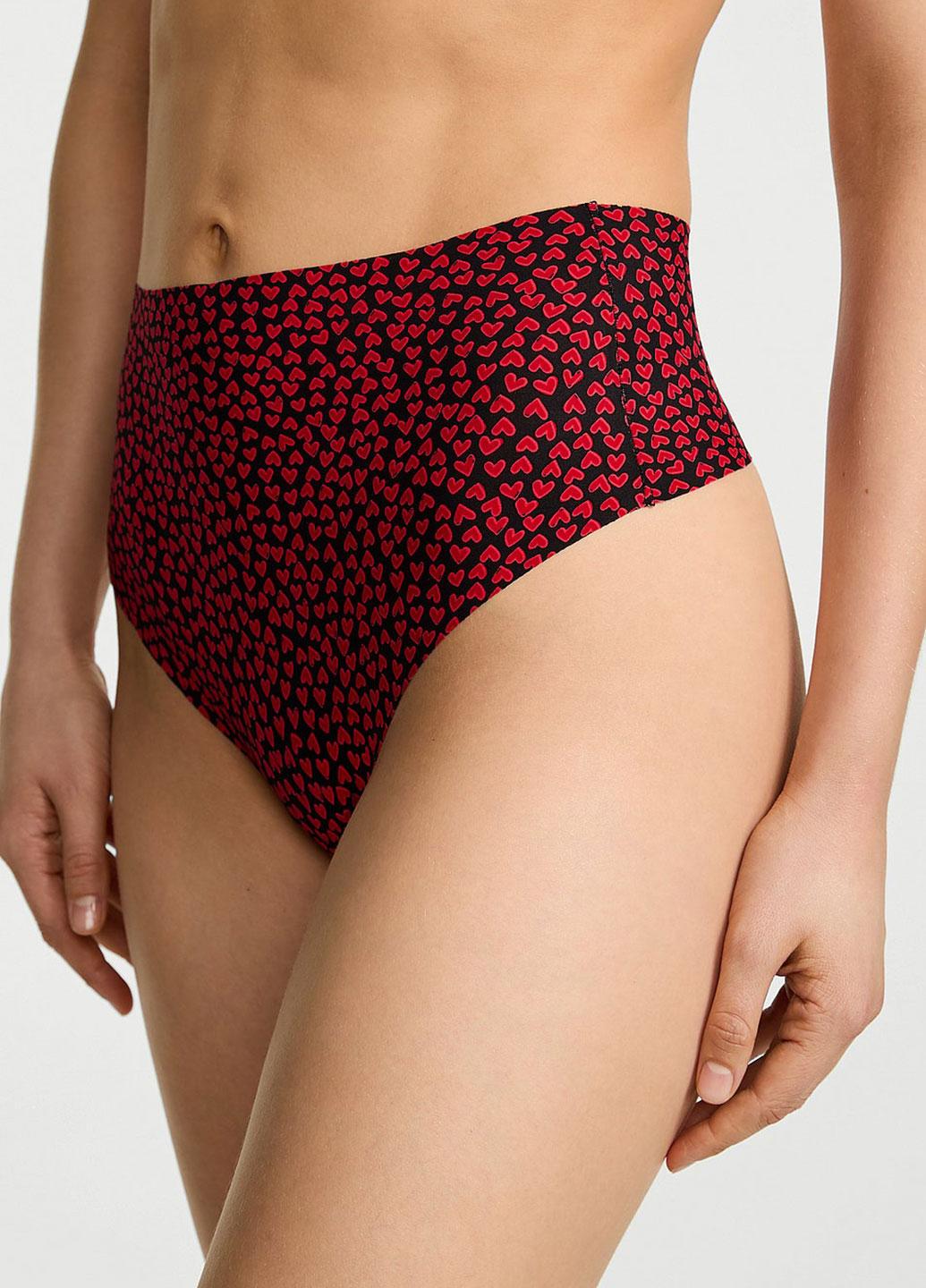 Трусики стрінги безшовні з сердечками Victoria's Secret No-Show High-Waist Thong S Різнокольоровий (3600000429832QCXS)