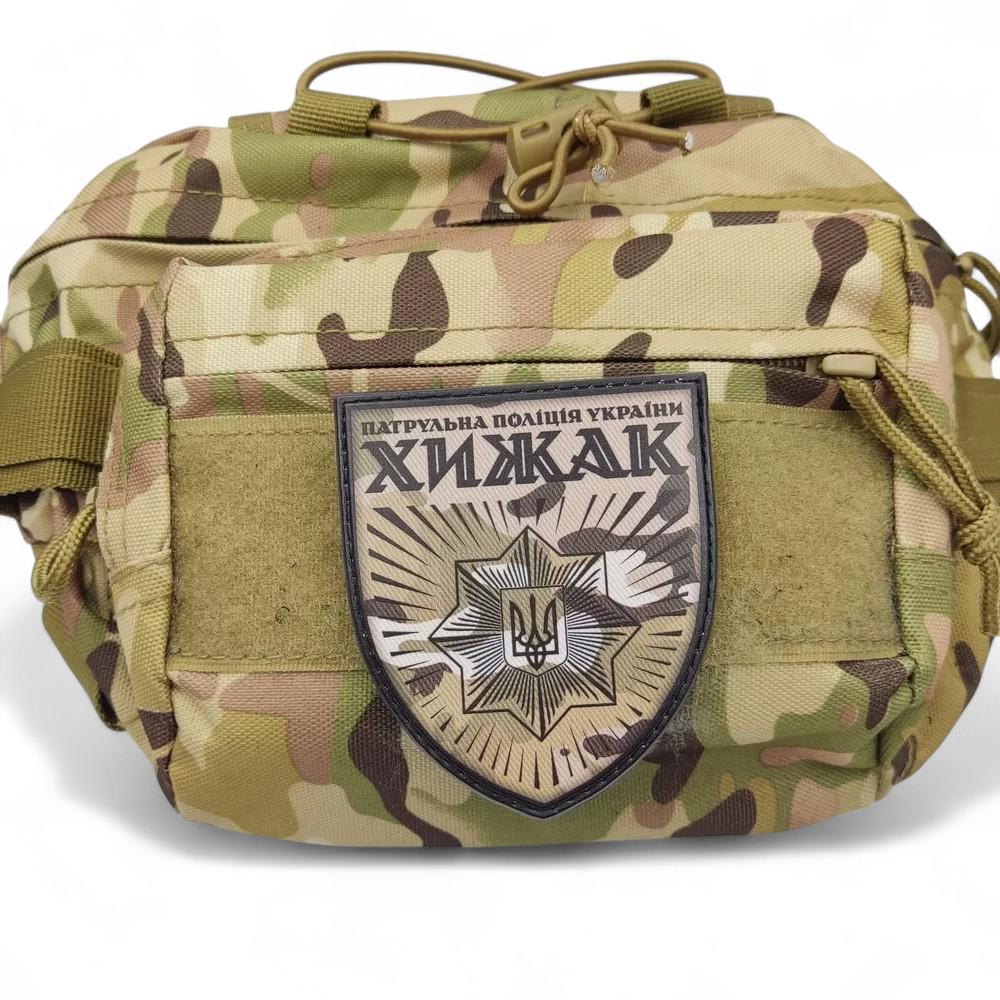 Патч-шеврон "Патрульна поліція України Хижак" Мультикам (29467706) - фото 3 Патч-шеврон "Патрульна поліція України Хижак" Мультикам (29467706) - фото 3