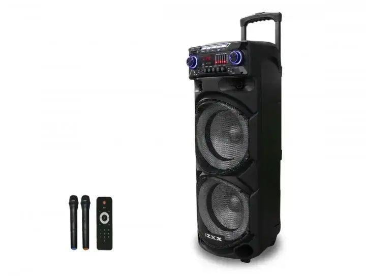 Колонка портативная TMG 50 Гц-20 кГц 250 Вт Bluetooth ZXX-9292 2x10" 2x125W с 2 радиомикрофонами и FM-радио Колонка портативная TMG 50 Гц-20 кГц 250 Вт Bluetooth ZXX-9292 2x10" 2x125W с 2 радиомикрофонами и FM-радио